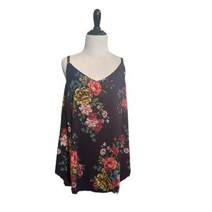 Torrid black and floral cami size 0